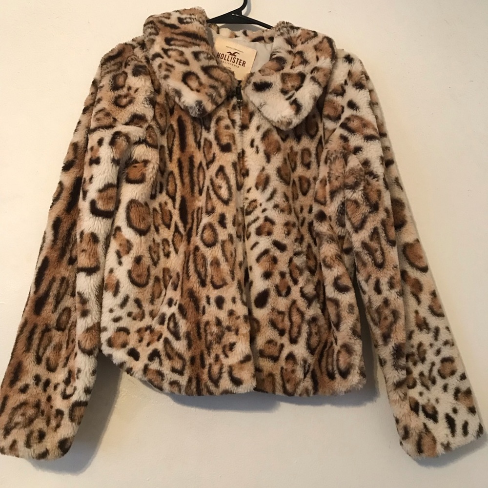 Cheetah Faux Fur Bomber Jacket